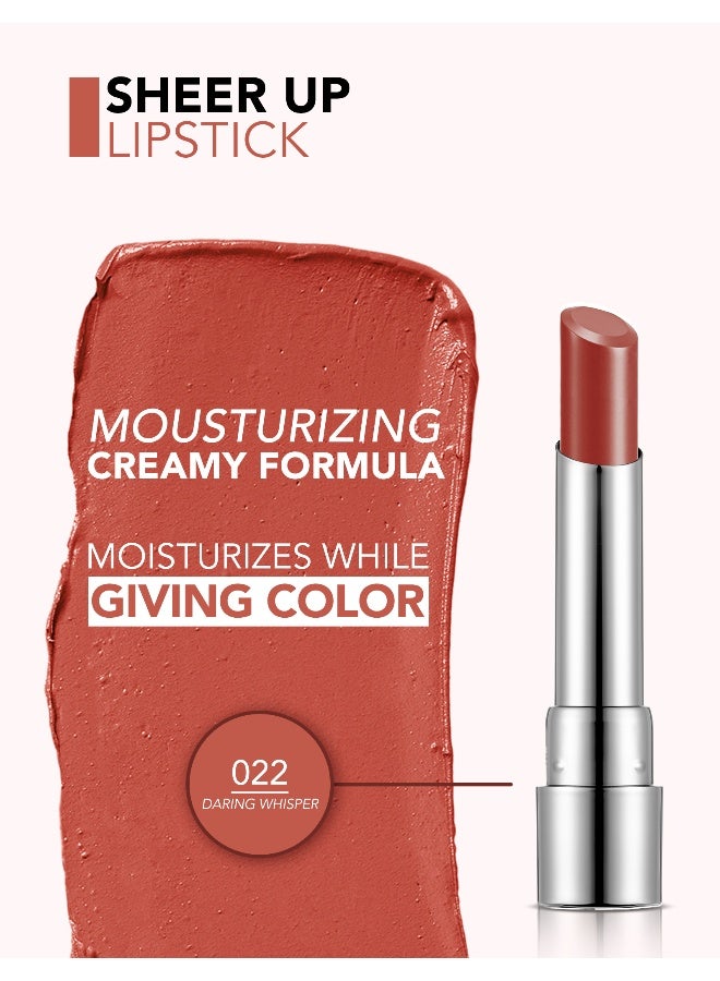 flormar Sheer Up Lipstick – 022 Daring Whisper – Semi-Transparent Moisturizing Lipstick, Glossy Color Finish, Oil-Enriched Smoothing Texture 022 Daring Whisper - Image 5