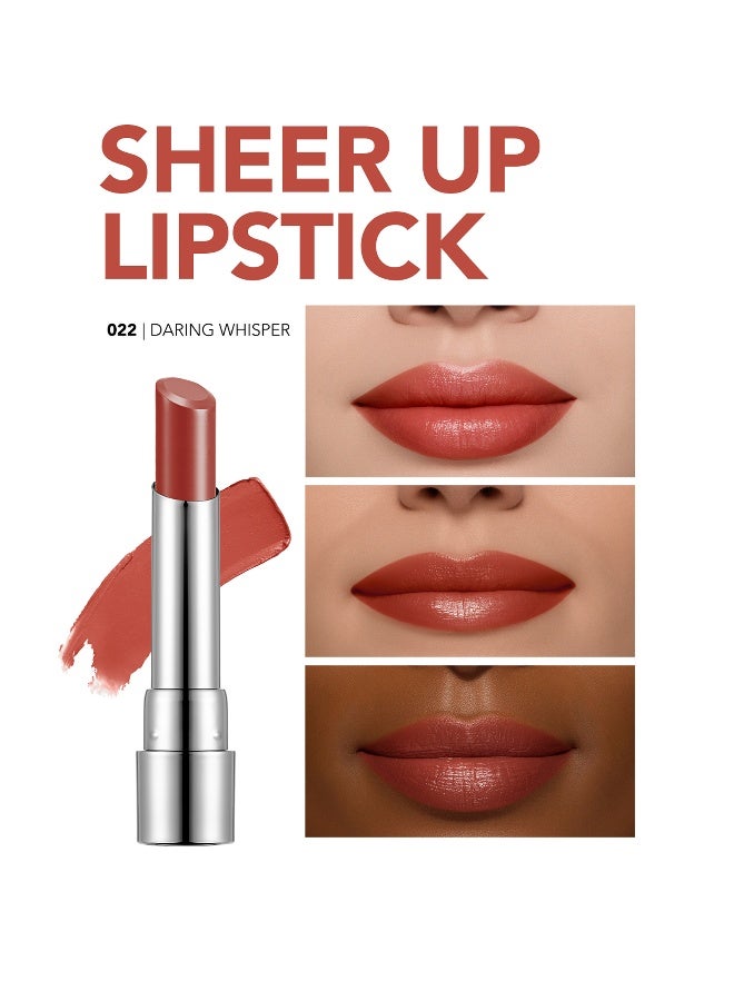 flormar Sheer Up Lipstick – 022 Daring Whisper – Semi-Transparent Moisturizing Lipstick, Glossy Color Finish, Oil-Enriched Smoothing Texture 022 Daring Whisper - Image 4