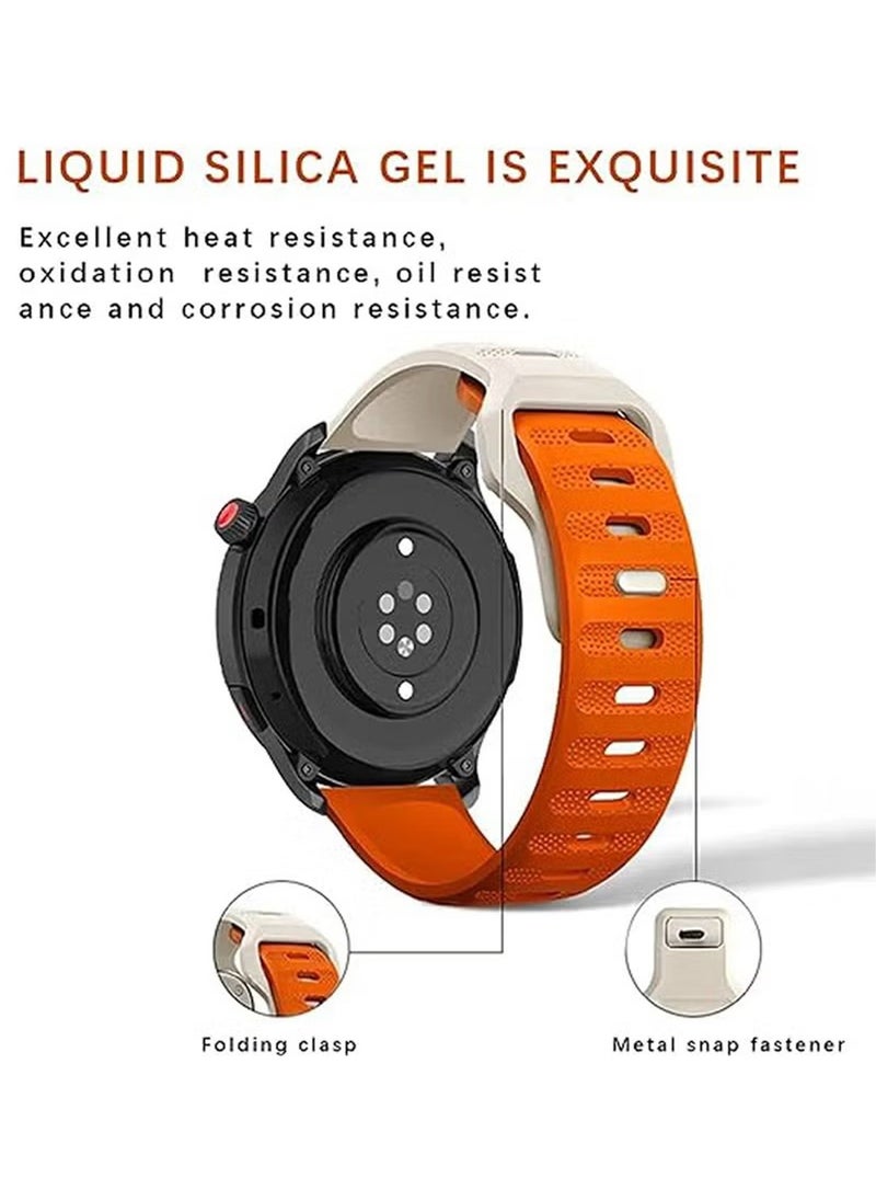 X-level 22mm Sports Strap Compatible with Huawei Watch GT3/GT3 Pro 46mm/GT2/GT 46mm/GT2 Pro/GT2e/GT Runner/Huawei Watch 3/3 Pro, Soft Silicone Replacement Strap Watch Strap Men Women  - Image 4