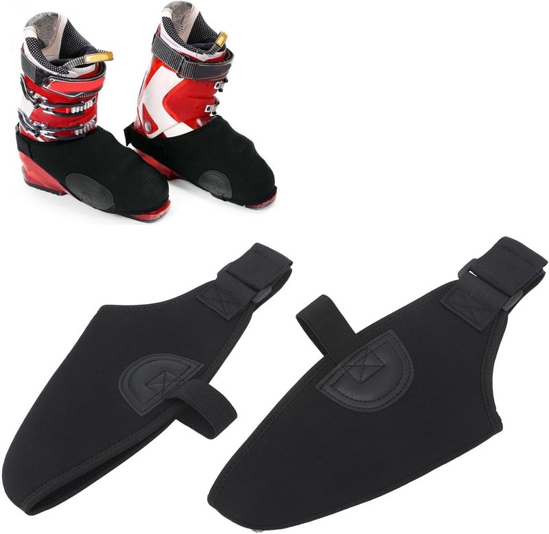 Neoprene Ski Boot Covers Windproof Soft Snow Shoes Cover for Skiers, Reusable Protective Box/Cover for Ski Shoes, 1 Pair for Winter Sports, 12.6 X 4.7in - Image 2