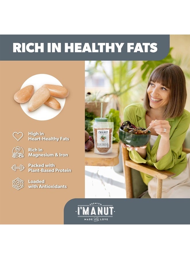 Im A Nut صنوبر خام 16 أونصة (1 رطل) | كامل وطبيعي | بدون PPO | مختبر دفعة خالي من الغلوتين والفول السوداني | معقم بالبخار | رائع للبيستو والسلطات أو التحميص - من I'M A NUT - Image 2