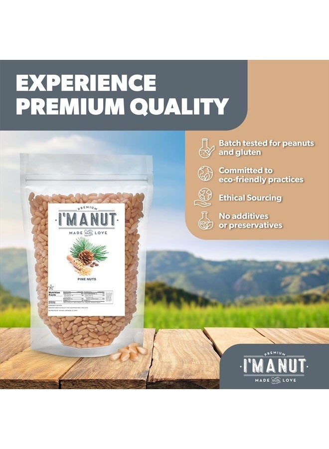 Im A Nut صنوبر خام 16 أونصة (1 رطل) | كامل وطبيعي | بدون PPO | مختبر دفعة خالي من الغلوتين والفول السوداني | معقم بالبخار | رائع للبيستو والسلطات أو التحميص - من I'M A NUT - Image 4