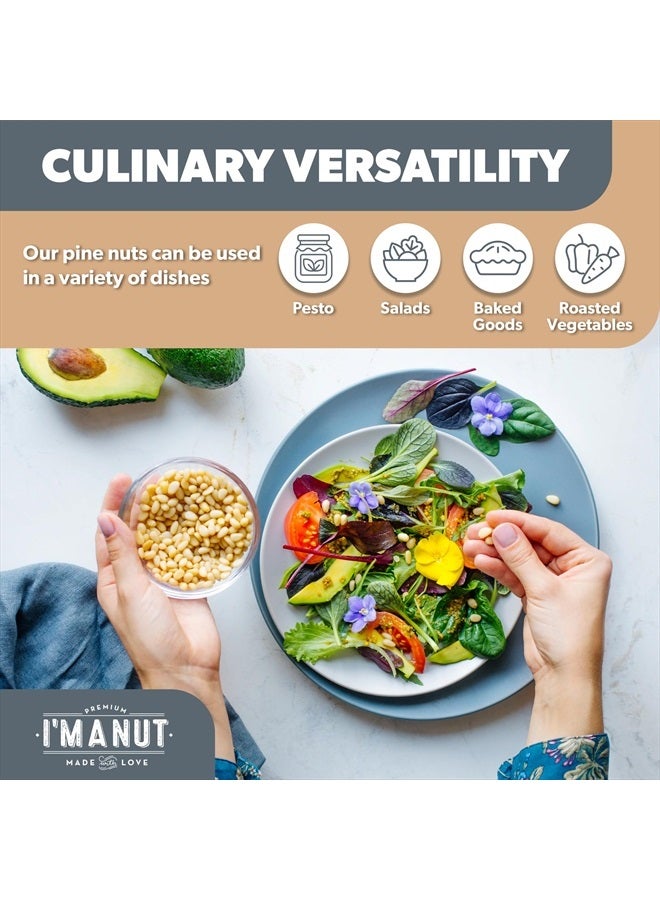 Im A Nut صنوبر خام 16 أونصة (1 رطل) | كامل وطبيعي | بدون PPO | مختبر دفعة خالي من الغلوتين والفول السوداني | معقم بالبخار | رائع للبيستو والسلطات أو التحميص - من I'M A NUT - Image 3