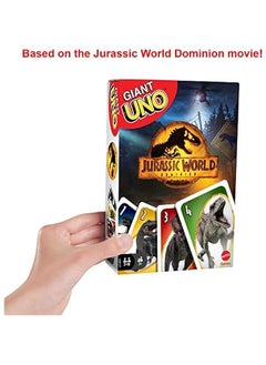 Arabest Oversized Jurassic World UNO Card Game, Perfect for Kids and Game Night, Includes Custom Wild Cards for Maximum Fun  - Image 4