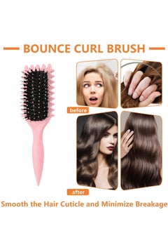 Generic 2024 Newest Bounce Curl Brush,Bounce Curl Defining Brush,Curl Defining Brush,Hair Brush Styling Brush,Shaping and Defining Curls for Women Girls (Color : Pink)  - Image 3