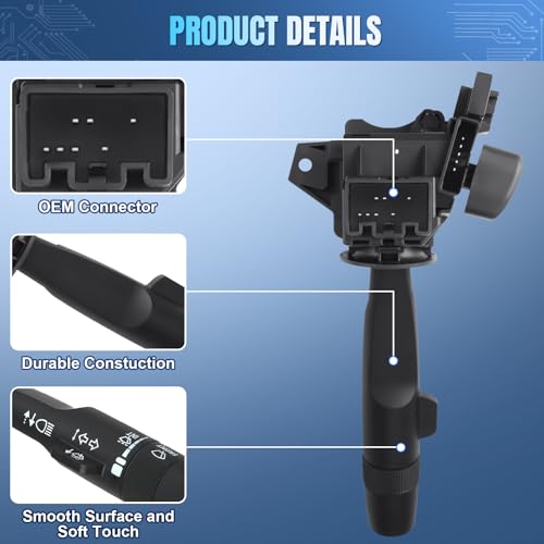 LCWRGS مفتاح إشارة الانعطاف LCWRGS 22982103 متوافق مع شيفروليه سيلفرادو 2014-2021 و GMC سييرا 1500 2500 3500، مفتاح مساحات الزجاج الأمامي، مفتاح خافت المصابيح، مفتاح متعدد الوظائف، رقم OE# CBS2265، 1S12904 - Image 5