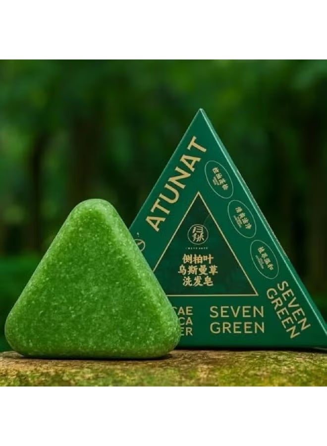 سيفن جرين صابون لانبات الشعر من Nature Seven الاوريجينال لتكثيف الشعر وإزالة القشرة – 120 جم تركيبة طبيعية غنية بأكثر من 12 نوع من الأعشاب والمستخلصات النباتية المختارة بعن.. - Image 1