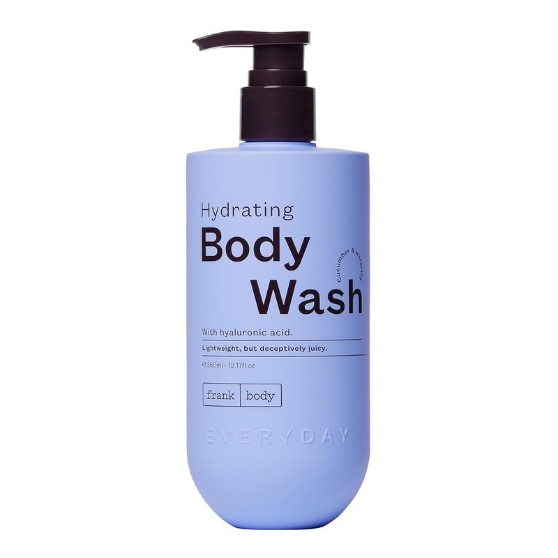 frank body Hydrating Body Wash  Vegan  Cruelty Free  Made with Hyaluronic Acid Glycerin and Aloe Vera to Hydrate Plump and Cleanse  Cucumber and Waterlily Scent 360mL  1217 fl oz