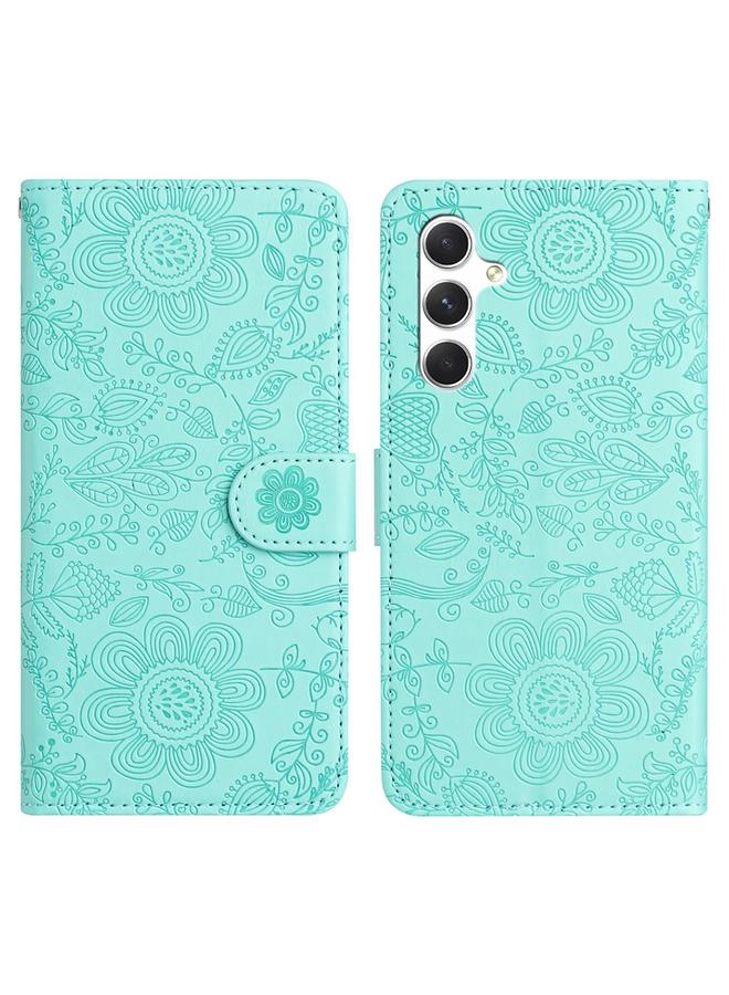 S-TOP Case For Samsung Galaxy A54 Floral Embossed Pattern Leather Phone Case - Image 1