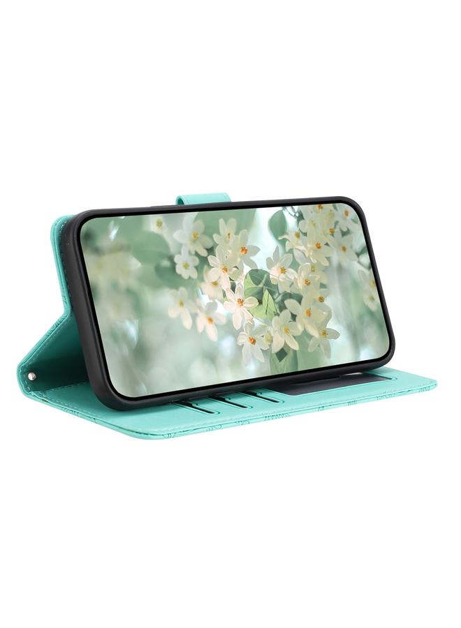 S-TOP Case For Samsung Galaxy A54 Floral Embossed Pattern Leather Phone Case - Image 4