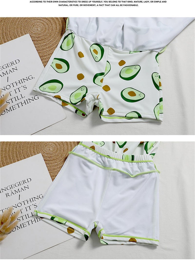 Generic 4pcs swimsuit girls cute baby boxer skirt style swimming cap swimming goggles swimsuit - Image 4