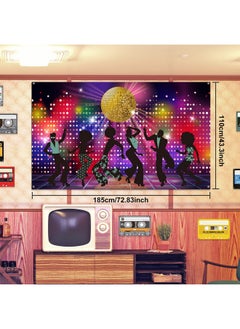 Irenare 95 Pcs 70S Party Decorations Disco Party Balloons Decoration 70'S Party Bundle Includes Inflatable Radio Boombox And Mobile Phone, Disco Plastic Party Backdrop, Tablecloth, Balloons For Hip Hop Party  - Image 4