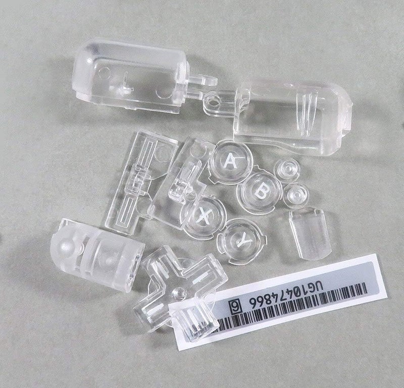 A B X Y L R D Pad Cross Button Full Button Set Replacement for Nintendo DS Lite NDSL Buttons Console (Clear White)