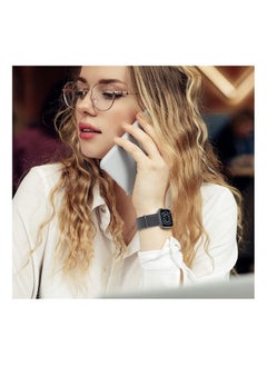 RiZOW RiZOW Milanese Metal Stainless Steel Mesh Loop Replacement Band Magnetic Clasp Compatible With Apple iWatch Band 7/6/5/4/3/2/1/SE 38mm/40mm/41mm, Space Grey  - Image 5