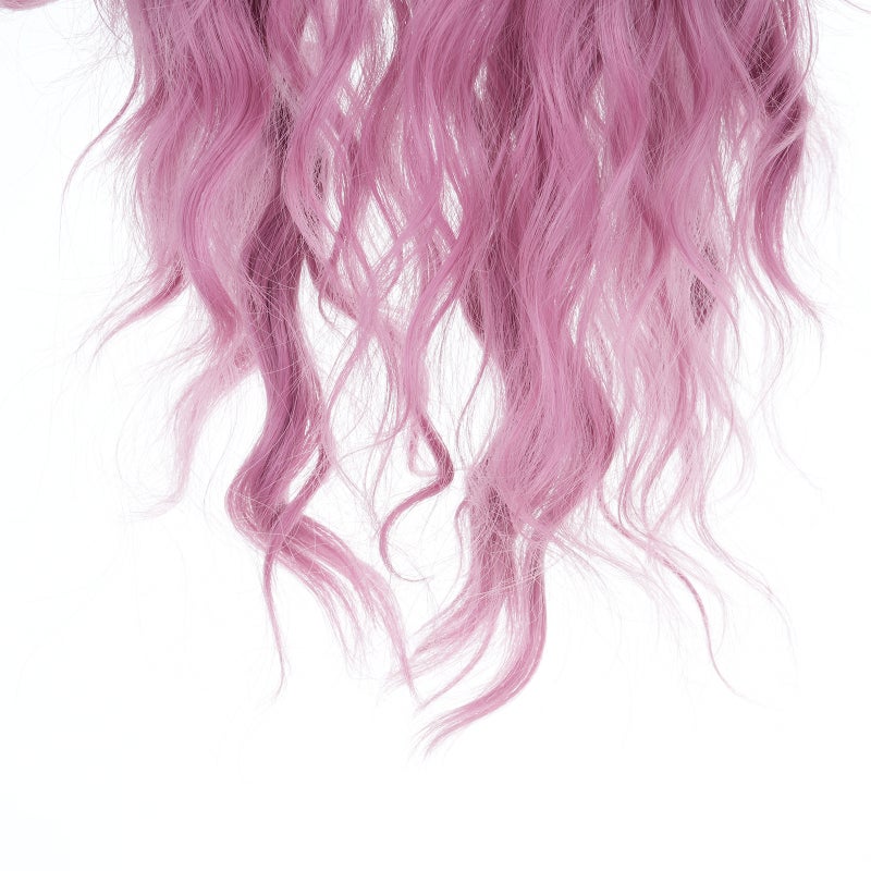 Pink Curly Wig: 26 Inch Heat Synthetic Fiber, Natural Realistic Look, Breathable Adjustable Cap - Stylish Trendy Design, Women's Long Wig for Cosplay, Parties, Daily Wear - Image 5