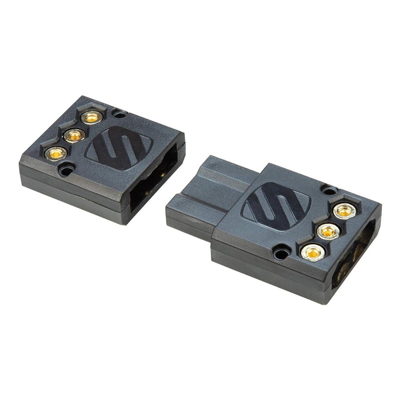Scosche UAKP Kwik Plug 8-10 AWG Quick Release Power Connector for Amplifiers and Active Bass Enclosures - Fits 8 and 10 Gauge Wire - Quick Disconnect for Power, Ground and Remote - Image 1