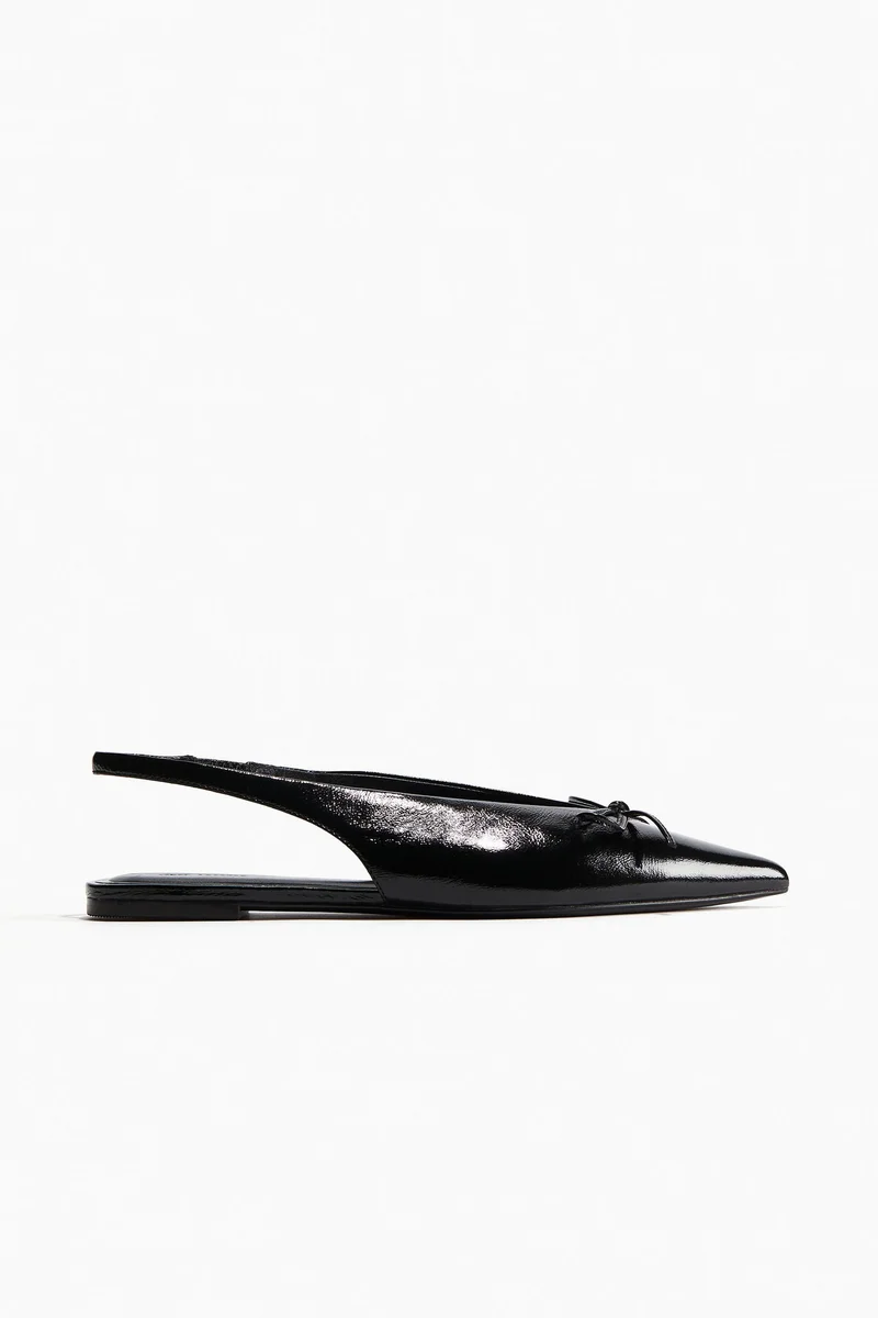 H&M Leather slingback ballet pumps