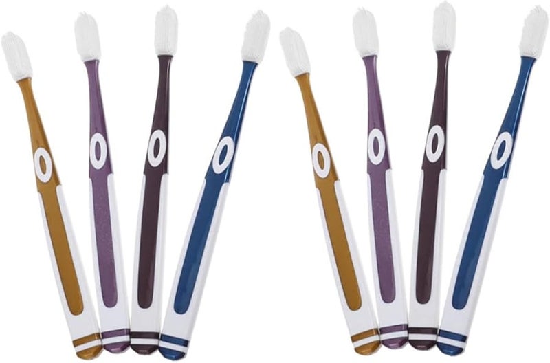 8PCS Soft Silicone Toothbrush For Adults Sensitive Teeth And Gum Care Portable Travel Family Pack - Image 2