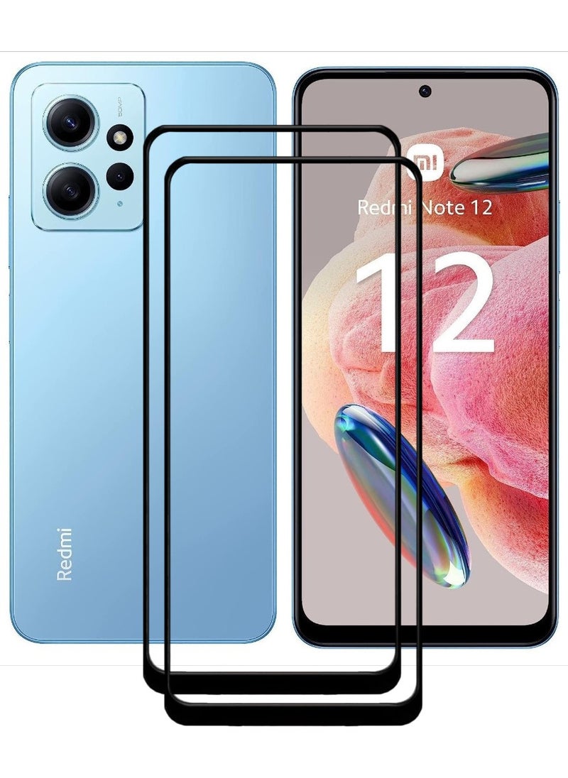 ACLIX 2 Pieces Antistatic ESD Dustproof Premium Quality High Definition Tempered Glass Screen Protector Designed For Xiaomi Redmi Note 12 4G - Image 1