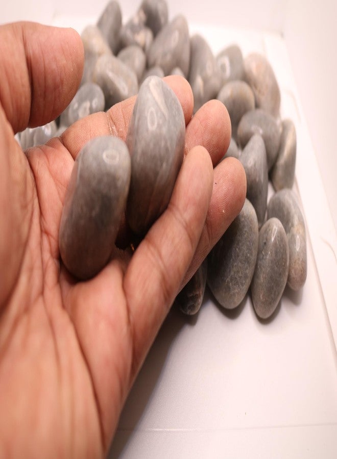 Wowtag Black and Grey Polished Natural Stones, 2-4 CM,1.95 KG, for Plant pots, Aquarium, Garden, Home Decoration, Vase Filler, Craft Work - Image 5
