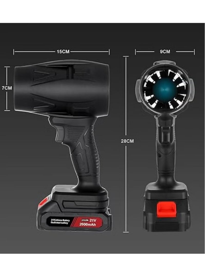 JAJEEK 48V Mini Jet Turbo Fan with Lithium-Ion Battery – Portable High-Power Handheld Blower, Cordless, Rechargeable, Powerful Airflow, Ideal for Outdoor, DIY, and Household Use  - Image 2