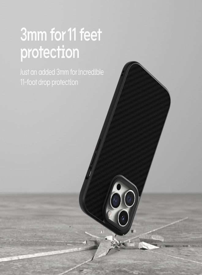 راينوشيلد جراب RhinoShield متوافق مع (آيفون 12 برو ماكس)، SolidSuit - جراب واقٍ رفيع وممتص للصدمات بلمسة نهائية فاخرة - حماية من السقوط من ارتفاع 3.5 متر - حلقات كاميرا قابلة للتبديل - ألياف كربونية - Image 2
