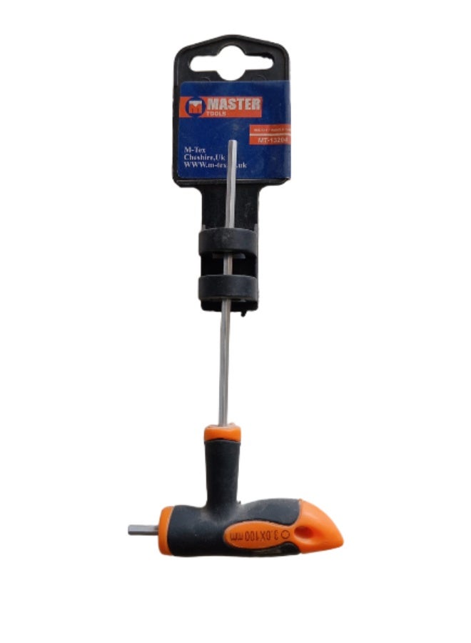 Master Tools Hex Key With a T-Handle 3.0 x 100 mm