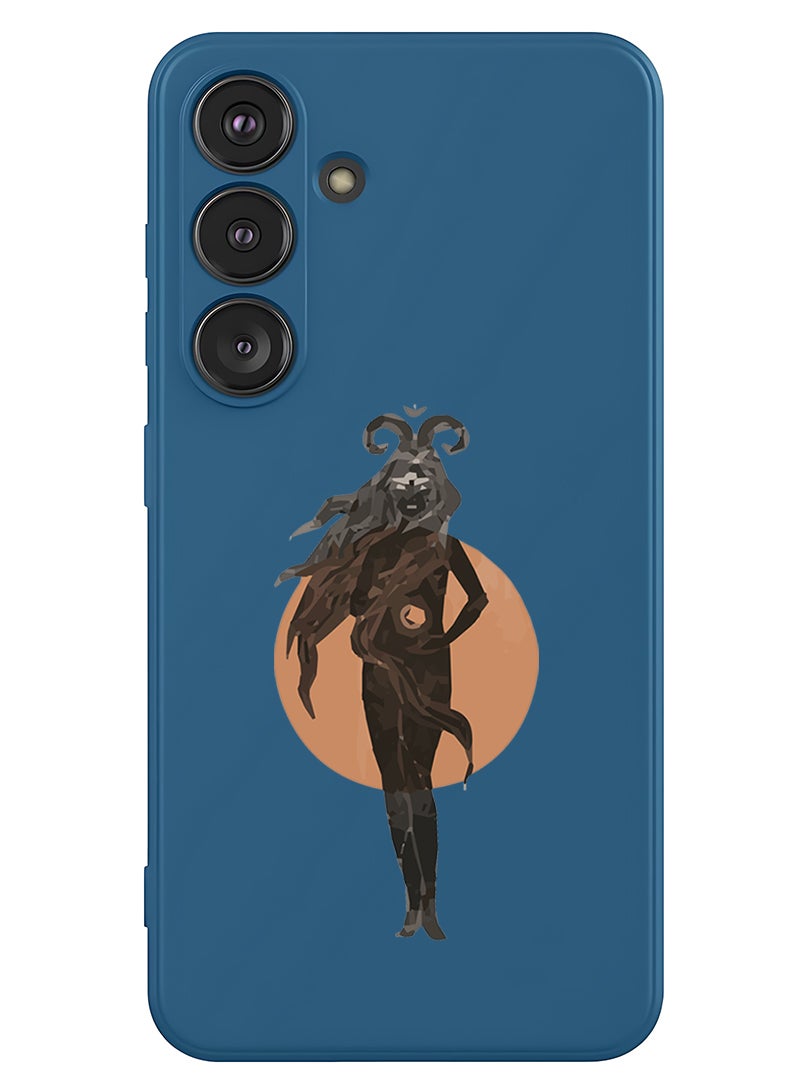 Theodor Protective Slim Fit Case Liquid Silicone Cover with Full Body Protection Anti-Scratch Shockproof Case For Samsung Galaxy S25 (Blue) - aries - Image 1