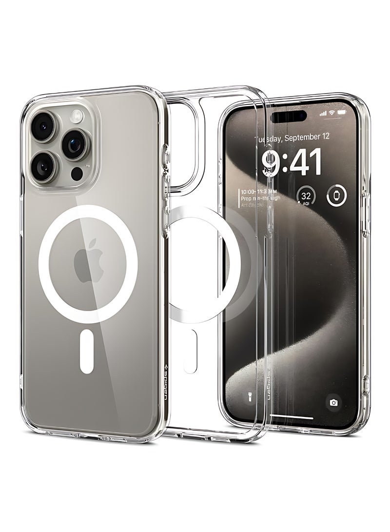 أجيال جراب مغناطيسي شفاف لهاتف iPhone 16 Pro [شحن لاسلكي مغناطيسي] جراب هاتف مقاوم للصدمات، جراب هجين كلاسيكي مضاد للخدش لهاتف iPhone 16 Pro [ظهر شفاف] - Image 1