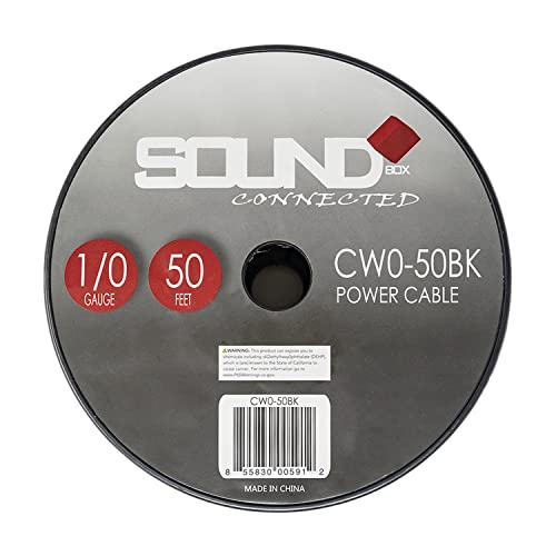 SoundBox 0 Gauge Amplifier Wire Power/Ground 1/0 Ga Amp Wire 50 Feet Spool Cable - Image 2