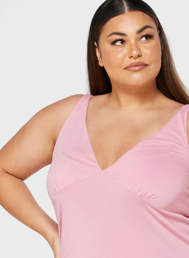 Pretty Secrets by Simply Be Plunge Neck Nightdress