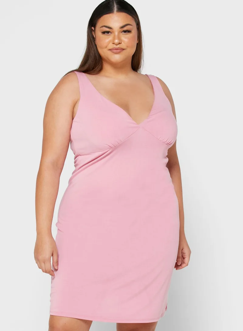 Pretty Secrets by Simply Be Plunge Neck Nightdress