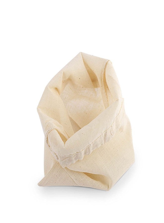 Oreayu 12 Pcs Cotton Drawstring Potli Cloth Bags,Reusable Bags For Kitchen, Non Plastic Packing Use, Masala Potli, Spice Bag.Size 7 X 5 Inches - White - Image 4