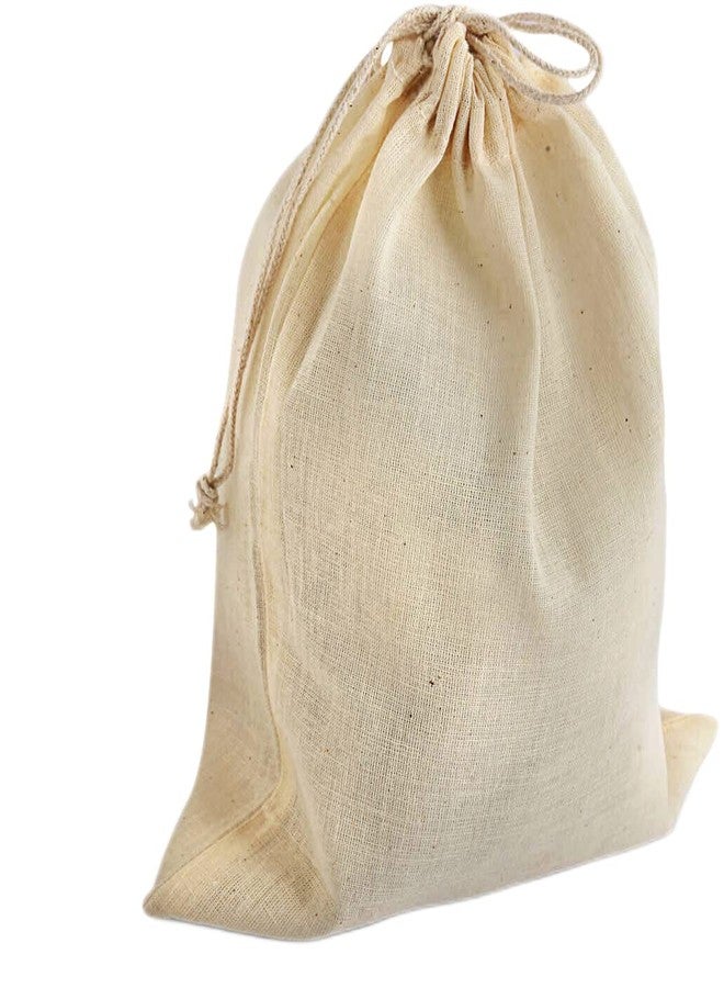 Oreayu 12 Pcs Cotton Drawstring Potli Cloth Bags,Reusable Bags For Kitchen, Non Plastic Packing Use, Masala Potli, Spice Bag.Size 7 X 5 Inches - White - Image 2