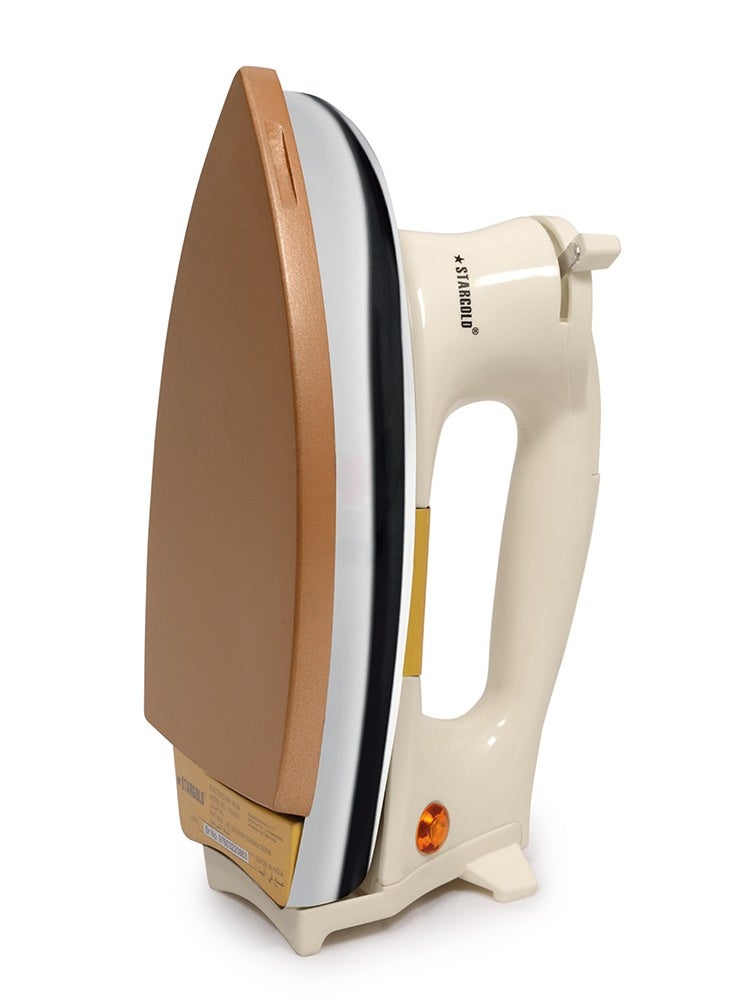 Stargold - Automatic Dry Iron Box with Temperature Settings Dial and Auto Shut Off Function Super Deluxe Heavy Weight Iron Box Suitable for All Kinds of Fabric Equipped with Teflon Coating 2 Years Warranty, Whit - Image 1