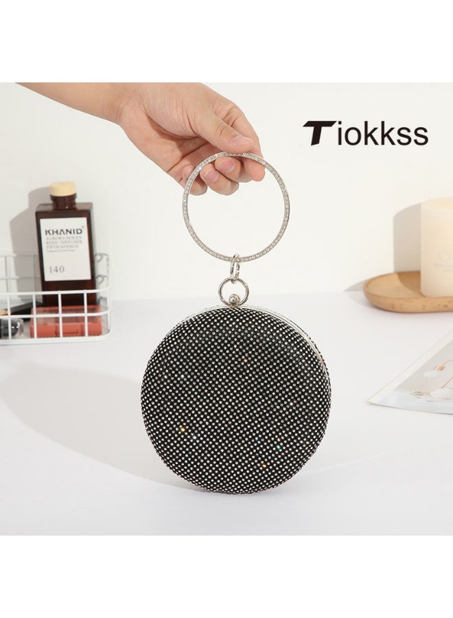 Tiokkss Luxury Rhinestone Evening Bag - Stylish Designer Clutch For Women, Fashionable Lady's Storage Purse With Chain Strap  - Image 1