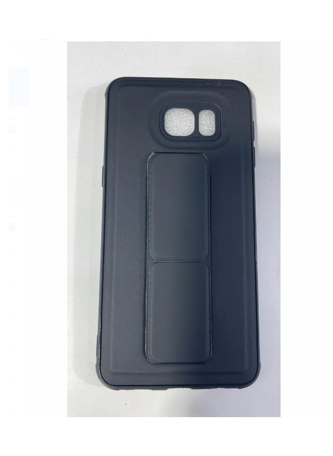 Generic - Leather Back Cover Hard Case With  Samsung Galaxy S6 Edge Plus Black - Image 1
