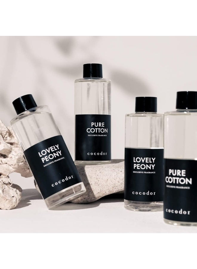 كوكودور إعادة تعبئة معطّر كوكودور [كوكودور / وايت ياسمين] بعصا القصب سعة 200 مل × 3 عبوات، مع 15 عوداً من ألياف القصب السوداء - Image 5