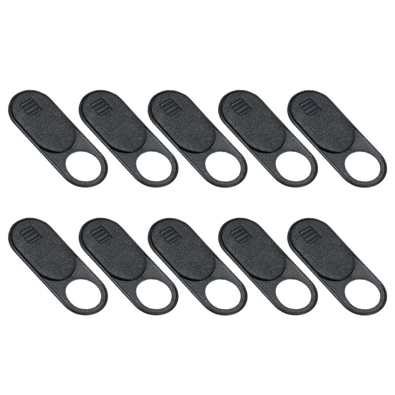 Webcam Camera Cover 10Pcs High-Grade Durable Plastic - Smooth Slide Clasp Humanized Design Privacy Protection for Laptop Desktop Mobile Device Users - Image 1