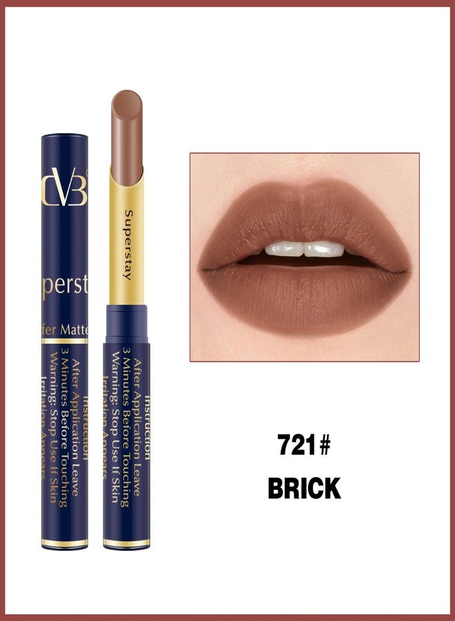 CVB SuperStay Matte Lipstick - No Transfer, Waterproof, Smudge-Proof & Full-Pigmented Lip Colour | Long-Lasting Lipstick for All Skin Tones, Shade: Brick - Image 3