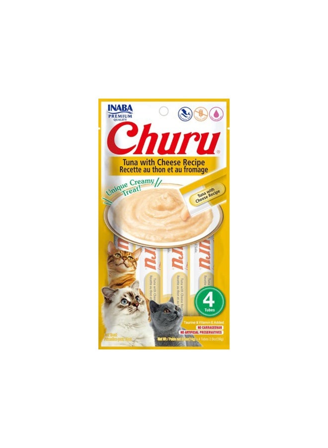 Inaba Churu Tuna with Cheese Lickable Cat Treats - 14 g x 4 Pcs