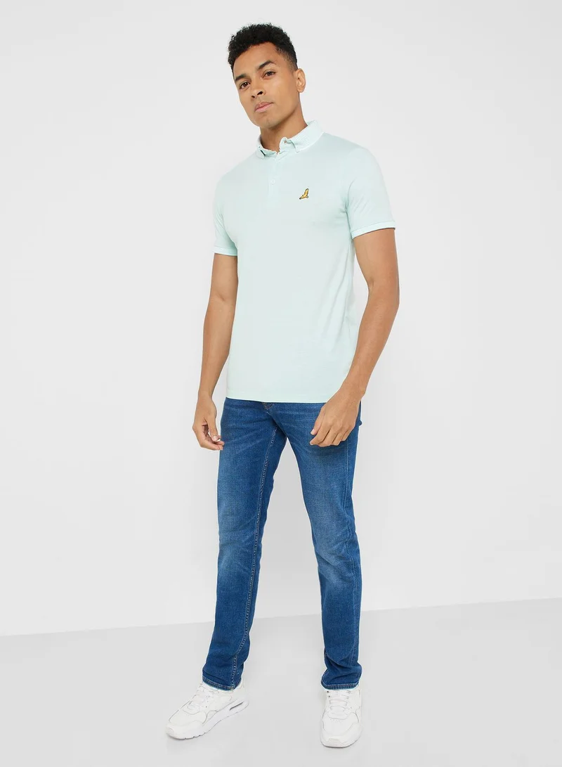 BRAVE SOUL Brave Soul Jersey Polo With Split Hem Side