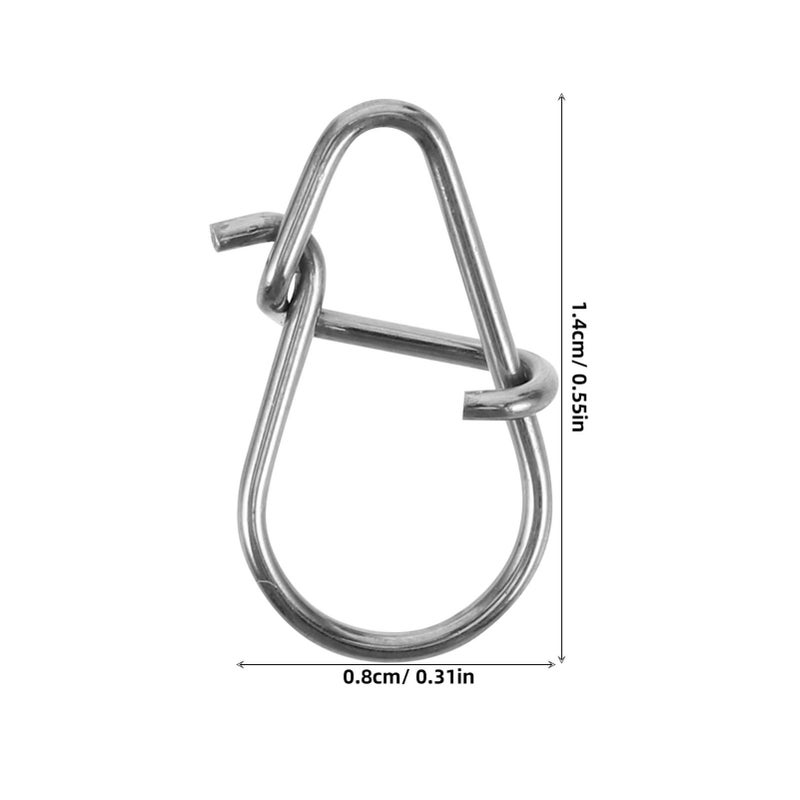 Stainless Steel Snap Hooks for Fishing Lures 100pcs Bait Holder Clips Freshwater Saltwater Gear - Image 3
