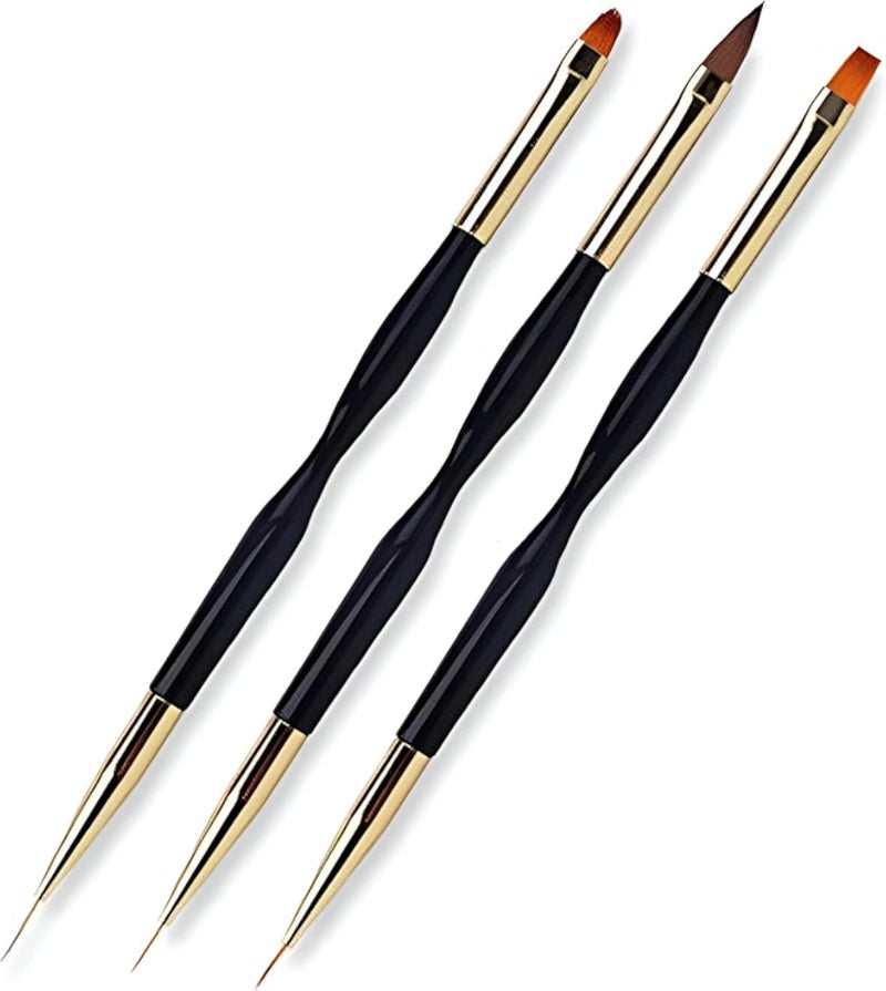 Nail Art Pen - Dual-Ended Design with Flat Tip for Precision Drawing, Long-Lasting Performance and Easy Cleaning for Salon and Home Nail Decoration Use