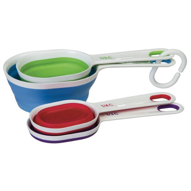 Progressive International Prepworks by Progressive BA-545 Collapsible Measuring Cups - Set of 5, Space Saving Collapsible, Great For Narrow Containers