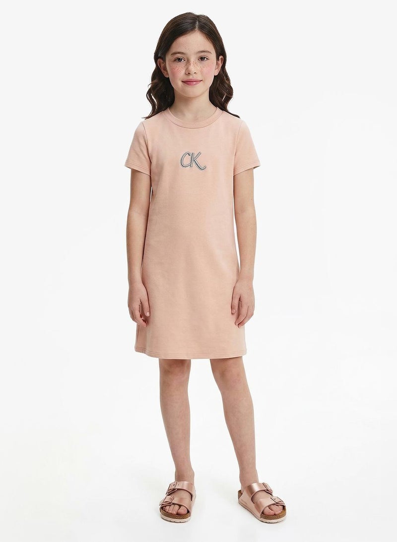 Calvin Klein Jeans Kids Metallic Print A-Aine Dress - Image 1