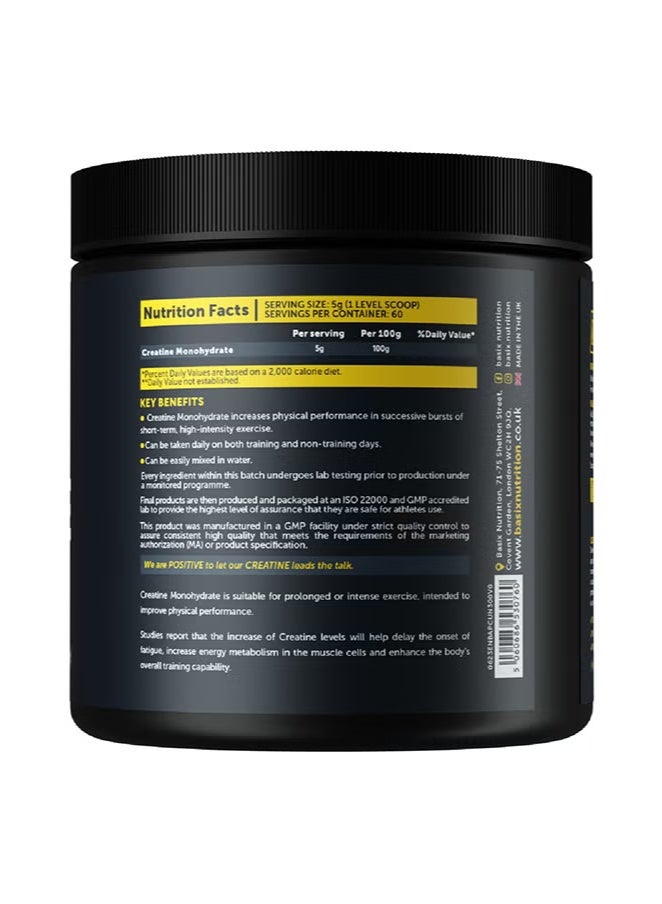 Basix Pure Creatine Unflavored 300 Gm - Image 2