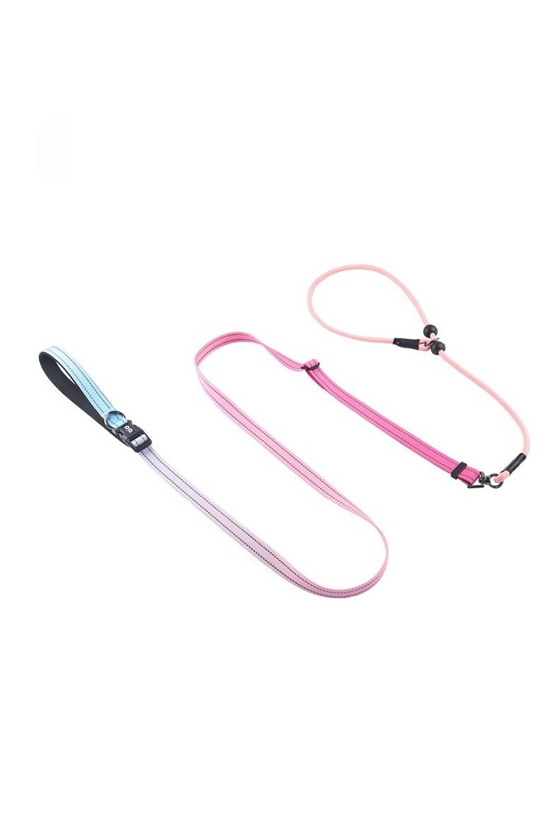 QQPETS Adjustable Training Dog Leash, Double-limiting safety buckle to prevent escape and suffocation，Reflective Training Lead with 360° Swivel Anti-Tangle, Hands Free Waist Leash - Image 1