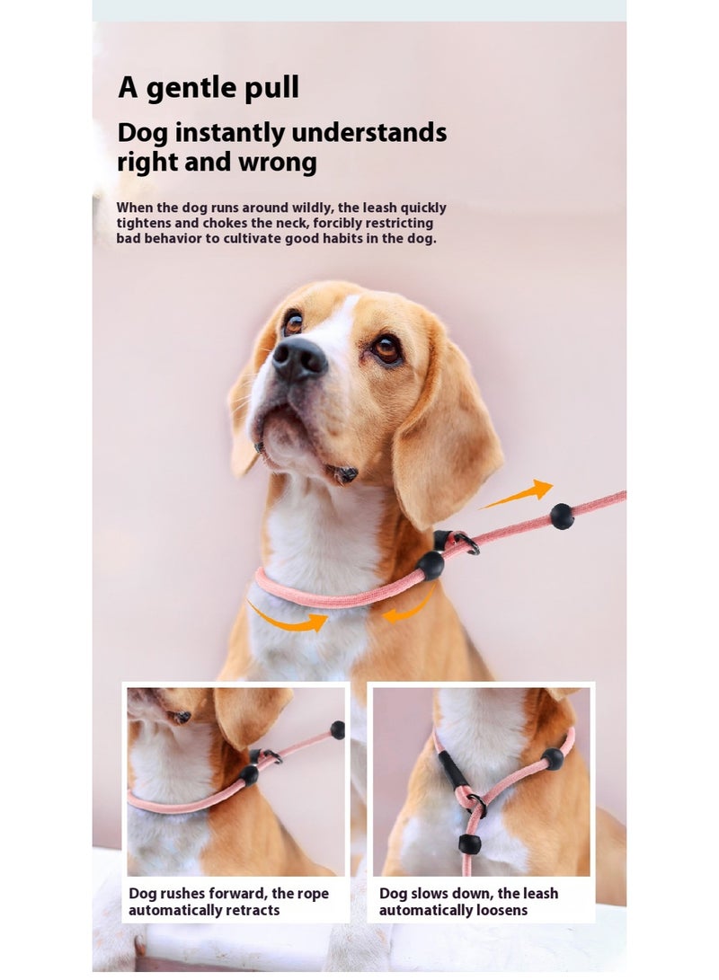 QQPETS Adjustable Training Dog Leash, Double-limiting safety buckle to prevent escape and suffocation，Reflective Training Lead with 360° Swivel Anti-Tangle, Hands Free Waist Leash - Image 4