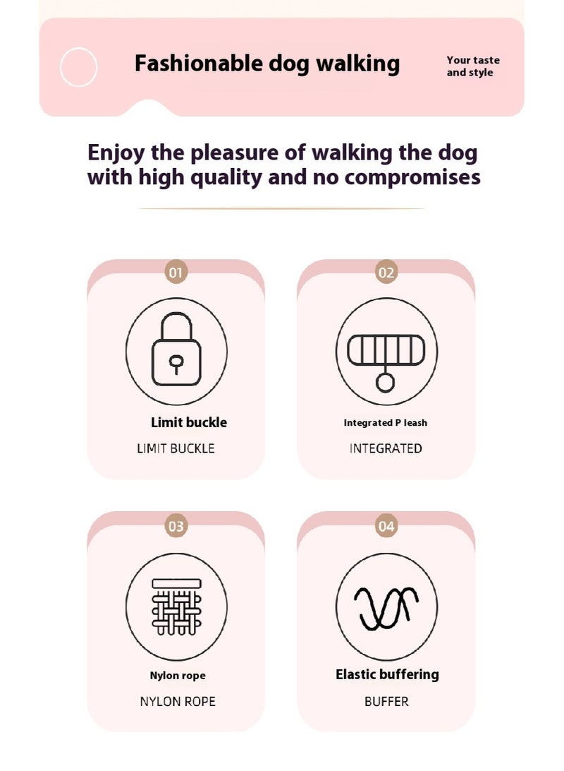 QQPETS Adjustable Training Dog Leash, Double-limiting safety buckle to prevent escape and suffocation，Reflective Training Lead with 360° Swivel Anti-Tangle, Hands Free Waist Leash - Image 3